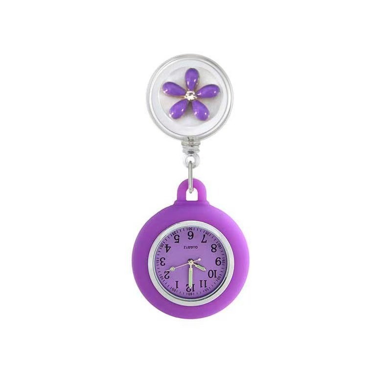 人気の伸縮式ナースウォッチ、装飾ウォッチ、漫画風のかわいい夜光ウォッチ、女性用学生試験用懐中時計