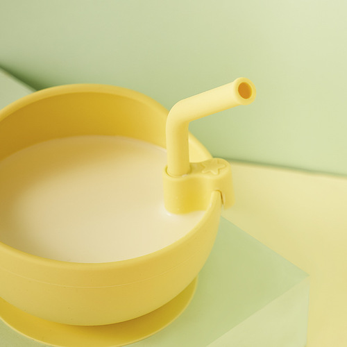 Children's Silicone Bowl One-Piece Infant Food Spatula Cup Nipple Set Baby Practice Eating Utensils