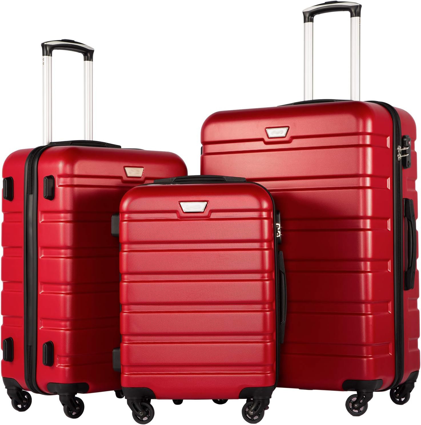 Maleta de Equipaje con Ruedas Set de 5 Piezas 20 Pulgadas de ABS Antirrobo para Viajes de Ocio