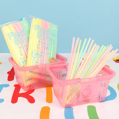 Japan TORUNE disposable straws Nishimatsuya independently packaged bent tube straws imported colorful disposable straws
