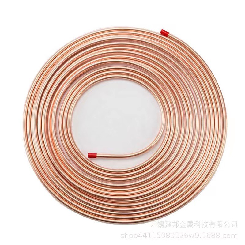 Suministro de R410 aire acondicionado tubo de cobre T2 bobina de cobre fósforo desoxidación condensado tubo de cobre capilar alta conductividad mayorista minorista