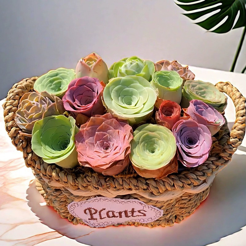 [선물하기 좋은 것] 타원형 큰 꽃바구니 22cm (배송 준비 완료)