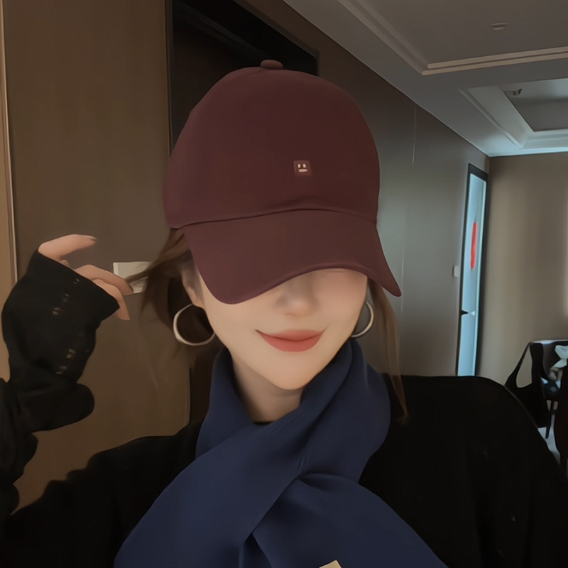 "Smiley Robot" Korean Style Versatile Baseball Cap for Women, Korean Version Soft Top Breathable Comfortable Face-Slimming "Smiley Robot" Korean Style Versatile Baseball Cap for Women, Korean Version Soft Top Breathable Comfortable Face-Slimming