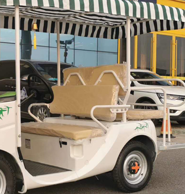 Wuling Electric Golf Cart for Resort Community Transportation, Shuttle Service, Sightseeing Cart, Golf Course, Cartoon Design, Long Battery Life