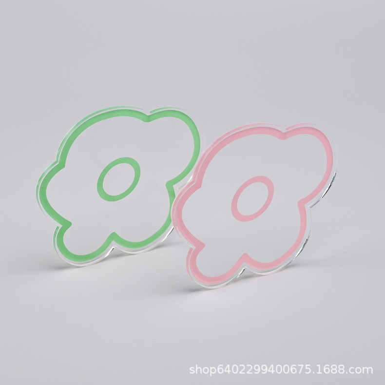 亚克力杯垫简约ins风隔热耐高温碗垫可爱花朵透明亚克力杯垫加印l