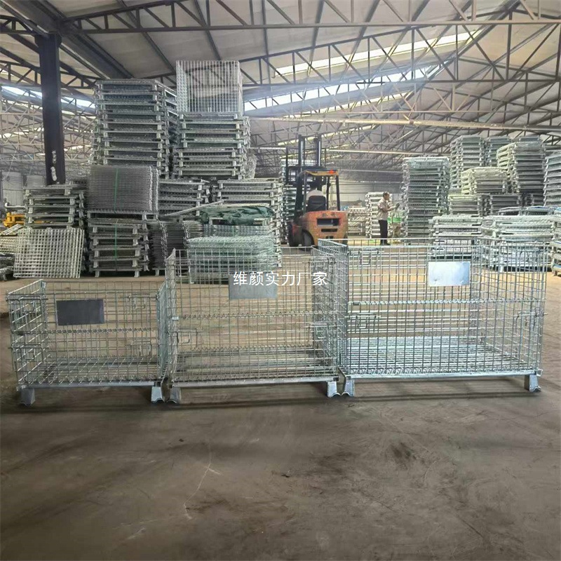 仓储笼折叠铁框周转笼蝴蝶笼铁筐仓库笼钢丝笼快递分拣框金属铁笼