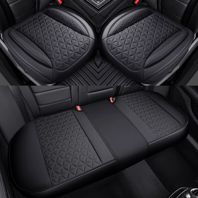 Seat cushion, seat cover, Cross-border generation wholesale perforated - mysterious-black-three-pieces-universal