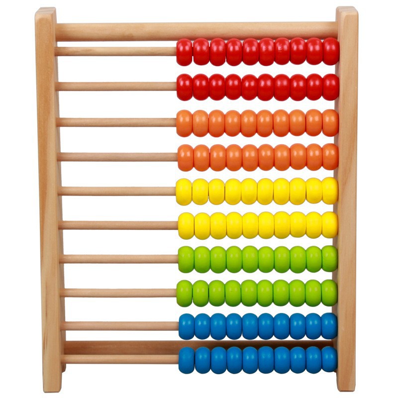 Marco de cálculo de arco iris de madera contador de aritmética de matemáticas para niños ayudas didácticas ábaco ábaco