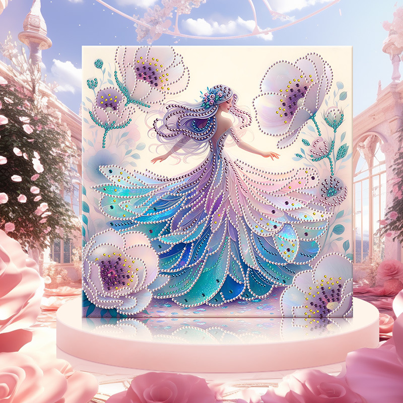 Va012 (30 * 30 cm + lienzo + marco trasero + paquete de materiales de herramientas)