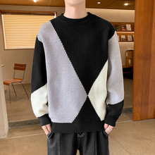 23秋冬新款长袖毛衣男式针织衫韩版青年时尚潮男毛衫批发we23478