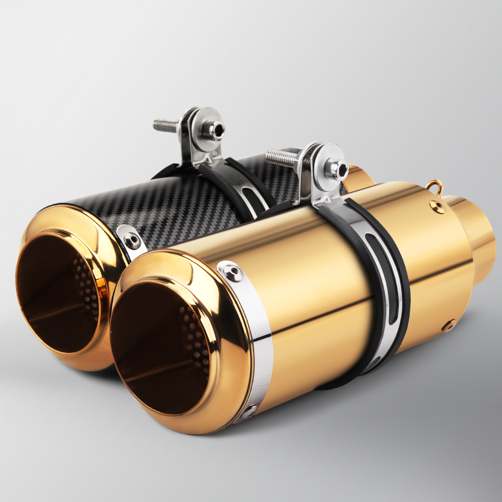 Motorcycle exhaust pipe modified SC gold 89 barrel 51mm caliber universal tail section stainless steel high temperature resistance