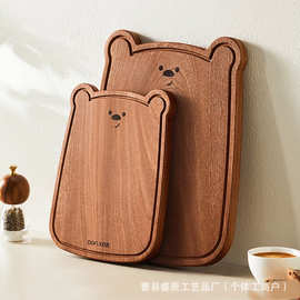 现货卡通乌檀木菜板厨房水果面包切板宝宝辅食小案板茶水盘砧板