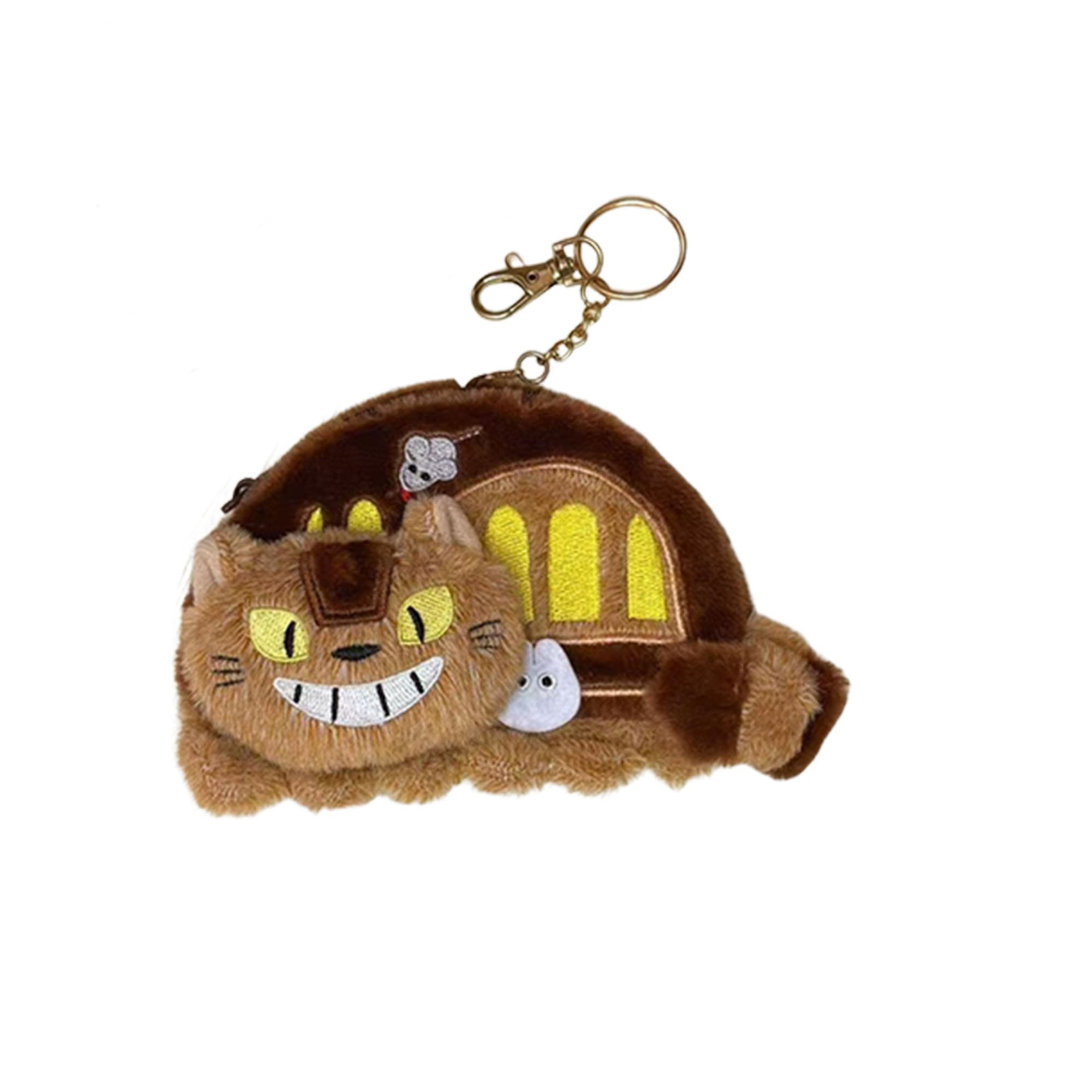 Monedero de Peluche Autobús Gatuno, Peluche Corto y Esponja