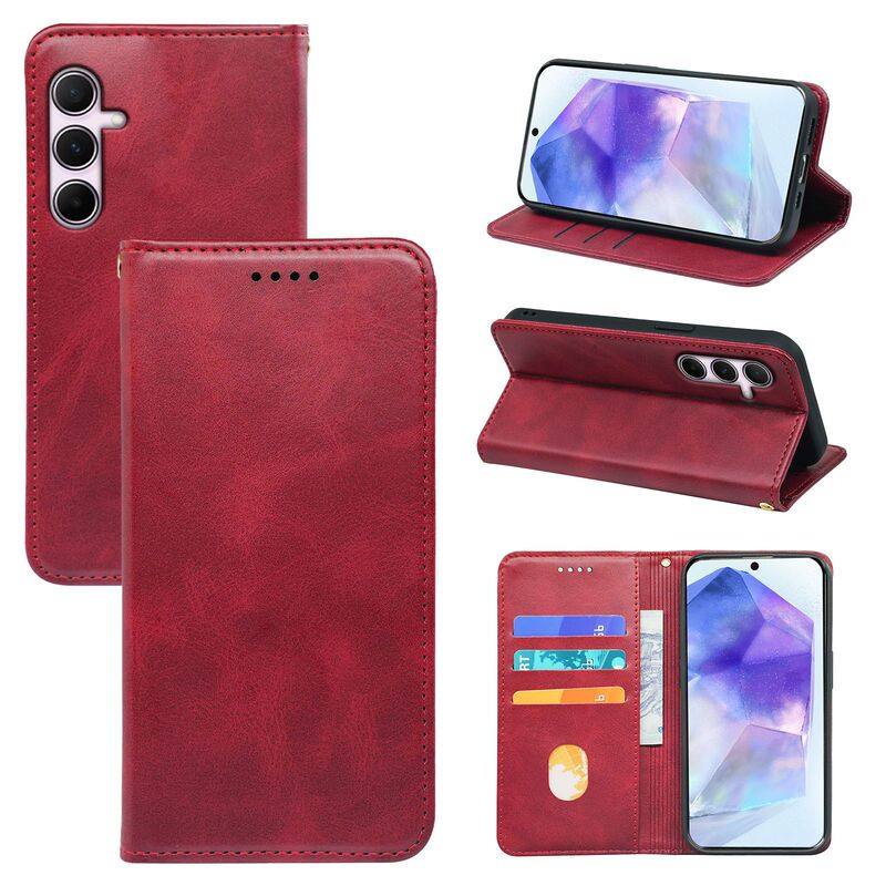 Suitable for Samsung A25E Mobile Phone Leather Case Galaxy A16 Calfskin Flip Leather Case A15 Stand Mobile Phone Protective Case Suitable for Samsung A25E Mobile Phone Leather Case Galaxy A16 Calfskin Flip Leather Case A15 Stand Mobile Phone Protective Case