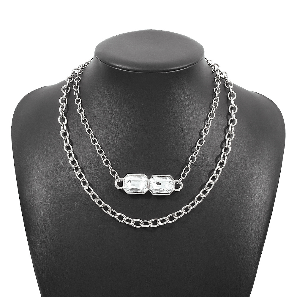 Simple Jewelry Metal Thick Chain Punk Double Layer Clavicle Chain Wholesale display picture 5