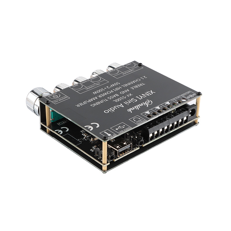 XY-S100L | H 50W * 2 100 W2.1 채널 블루투스 오디오 전력 증폭기 보드 모듈 높고 낮은 피치 서브 우퍼