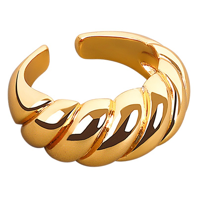 Anillo europeo y americano bolsa de cuerno femenino giro anillo de dedo índice apertura personalidad ajustable anillo exagerado ins mismo estilo pulsera