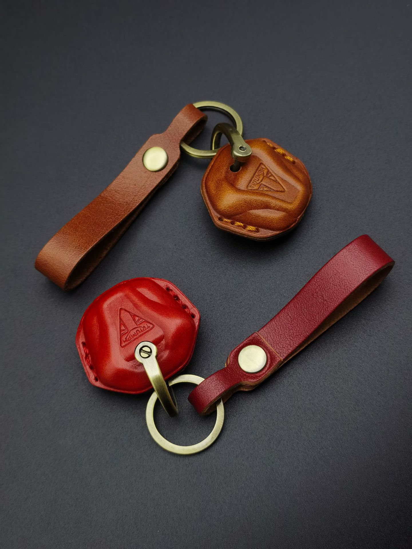 Genuine Leather Key Case for Triumph T100 Motorcycle T120