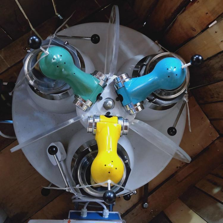 6 molino de tres cabezas molino de laboratorio molino de tres cabezas molino de disco