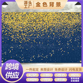 亚马逊新款闪亮金色装饰挂布摄影背景布派对横幅