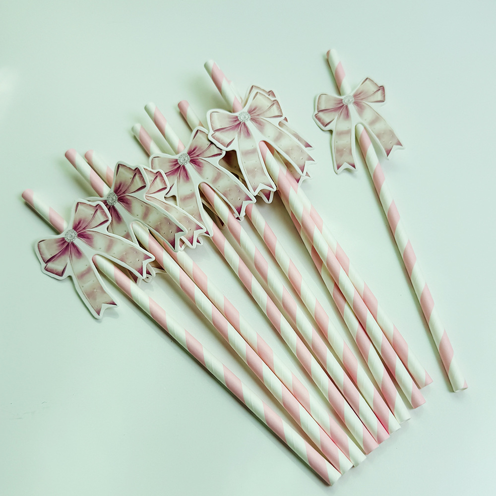 Trazo creativo transfronterizo pajita de papel decoración de fiesta mesa de postres vestido de cumpleaños botella de pudín complemento de pastel