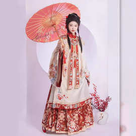 成人女汉服原创正版明制汉服年年有鱼成人女婚服中国风春夏季国潮