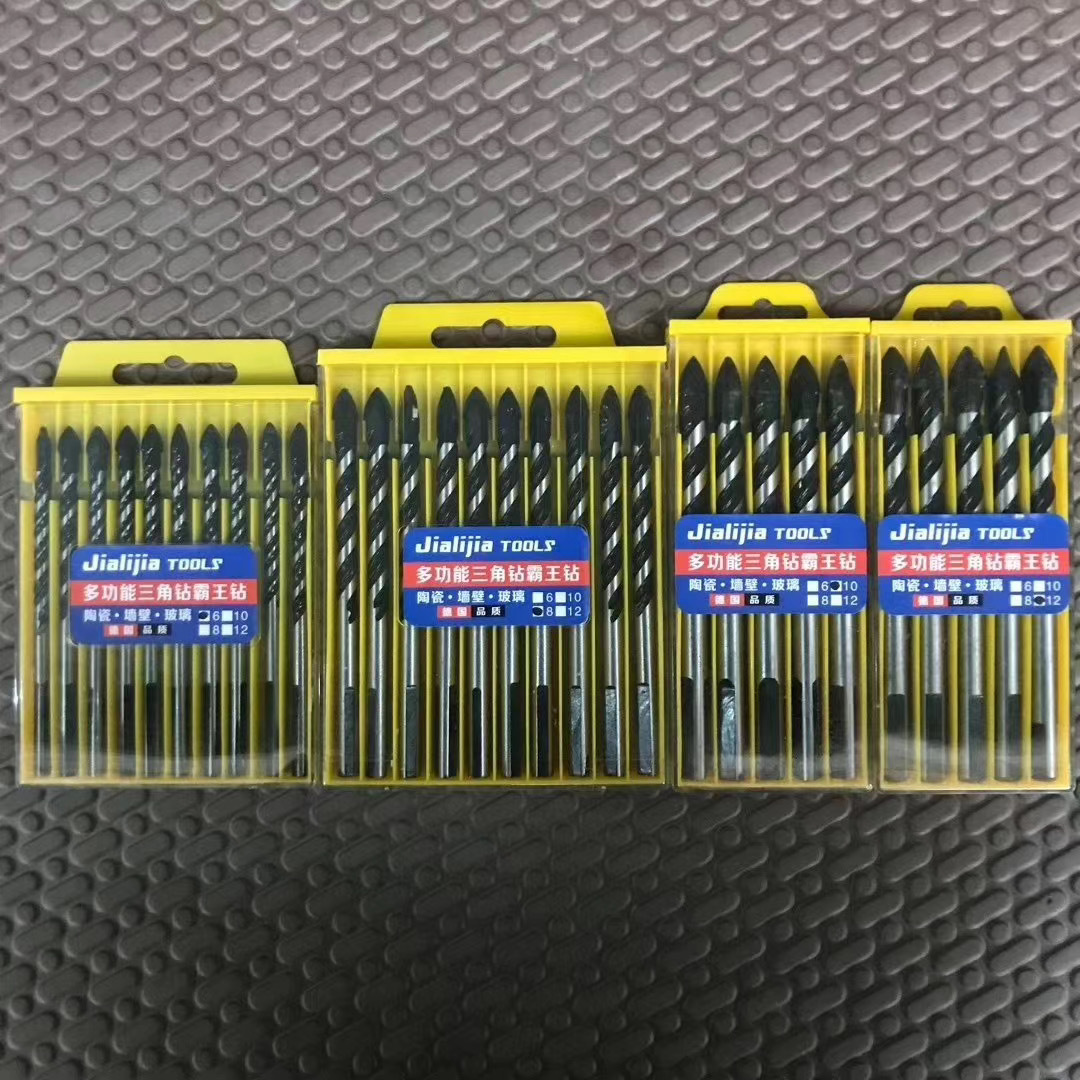 Source manufacturers alloy drill triangle drill ceramic glass wall overlord drill German four-blade cross drill