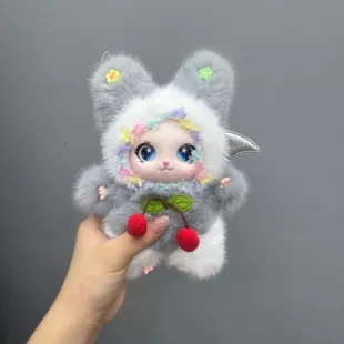 Мягкая игрушка-зайка с длинными ушами брелок для ключей и сумки