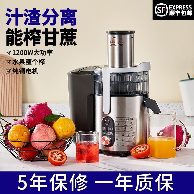 甘蔗榨汁机商用汁渣分离全自动大口径炸果汁机家用渣汁水果垒德株