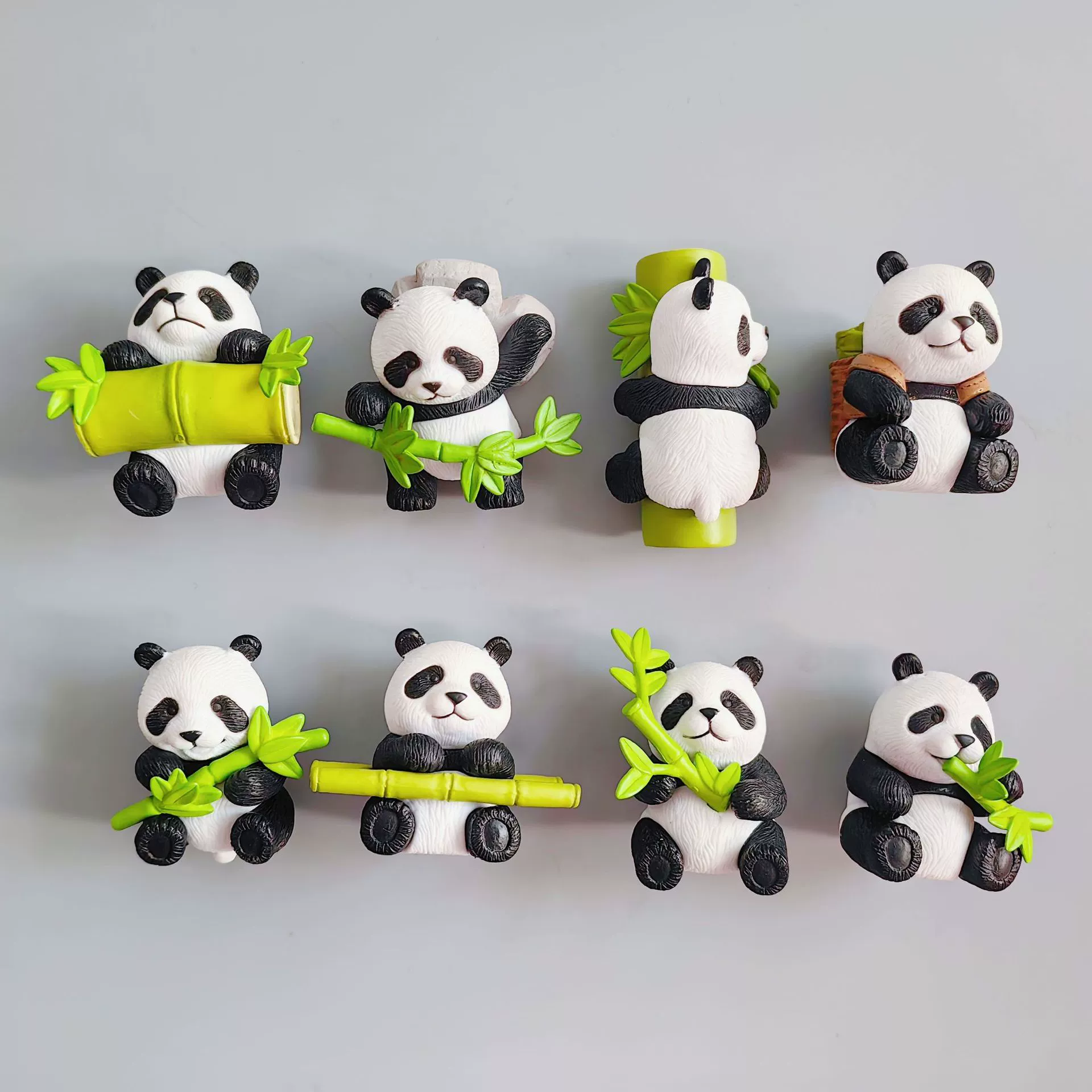 Three dimensional fridge magnet, magnetic souvenir, panda, 3D
