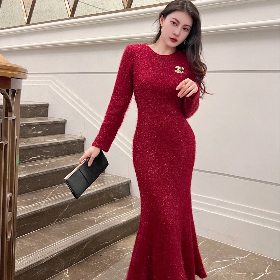 (Mới) Mã A0499 Giá 2730K: Váy Đầm Liền Thân Nữ Shtdig Dáng Ôm Body Gợi Cảm Sexy Hàng Mùa Xuân Thu Đông Phục Cổ Cổ Điển Kiểu Đuôi Cá Thời Trang Nữ Chất Liệu G06 Sản Phẩm Mới, (Miễn Phí Vận Chuyển Toàn Quốc).