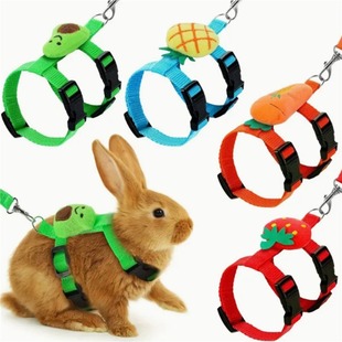 Amazon Hot Selling Kitten Traction Rope Cartoon Doll I-Character Cat Chest Back Walking Cat Rope Rabbit Traction Rope