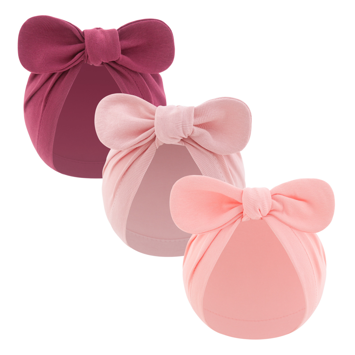 Newborn Rabbit Ear Pullover Hat, Soft Knotted Baby Hat For Spring_voghion.com