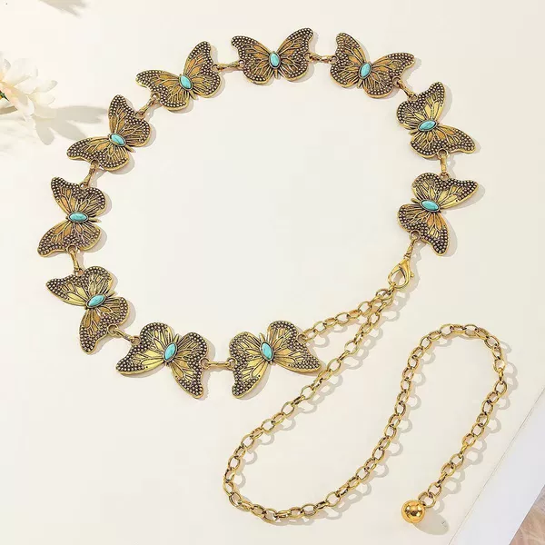 【ZS--002】Turquoise Butterfly--Golden