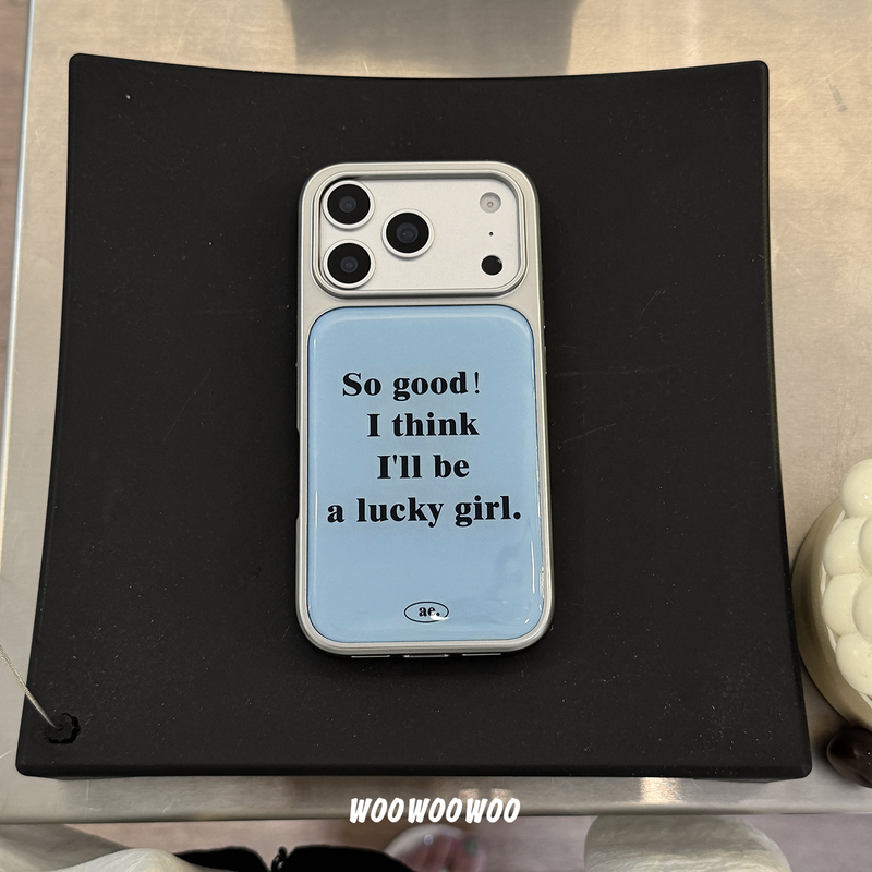 Niche Instagram-style light blue minimalist English case suitable for iPhone 16 Pro Max and Apple 17 Pro Max Niche Instagram-style light blue minimalist English case suitable for iPhone 16 Pro Max and Apple 17 Pro Max