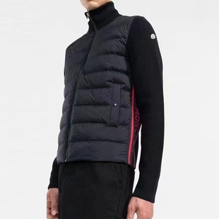 Mengjia down Jacket High Version in Stock New Knitted Splicing Mjia White Duck down Warm Jacket in Stock