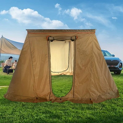 Avtomobil yan çətirləri — Aluminum Alloy Off-Road Vehicle Outdoor - excluding-canopy-khaki-new-bottomless-fabric-house-16x25
