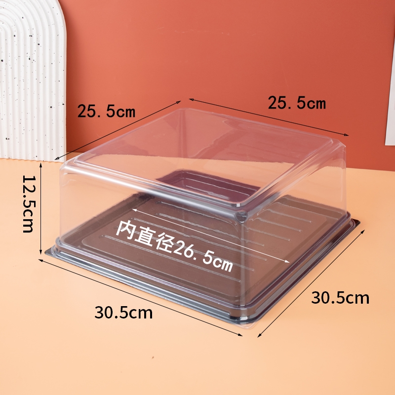 3/4 / 4 / 6 / 8 / 9 / 10 / 11 / 14 pulgadas caja de pastel transparente caja de embalaje de pastel de cumpleaños qifeng mousse caja de embalaje