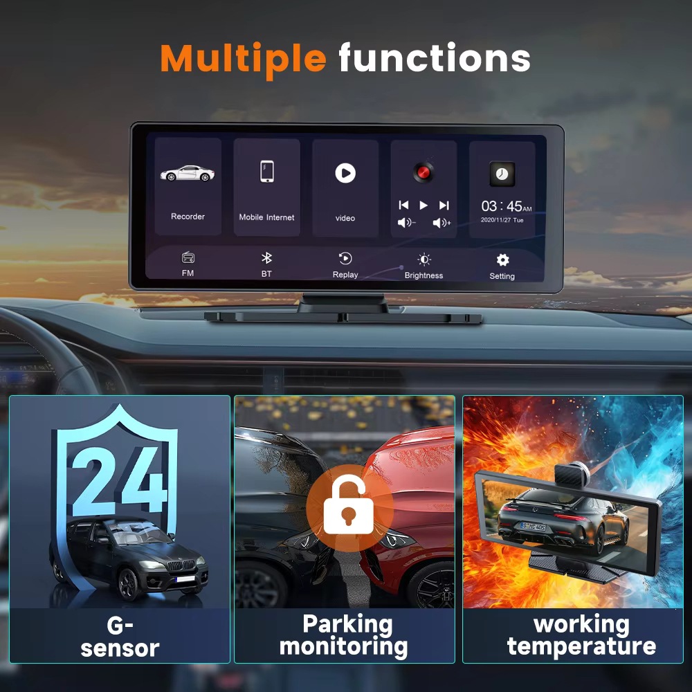 10.26inch Car Android Gps Navigation High-Definition Reverse Camera Smart Bluetooth All-In-One Car Dvr