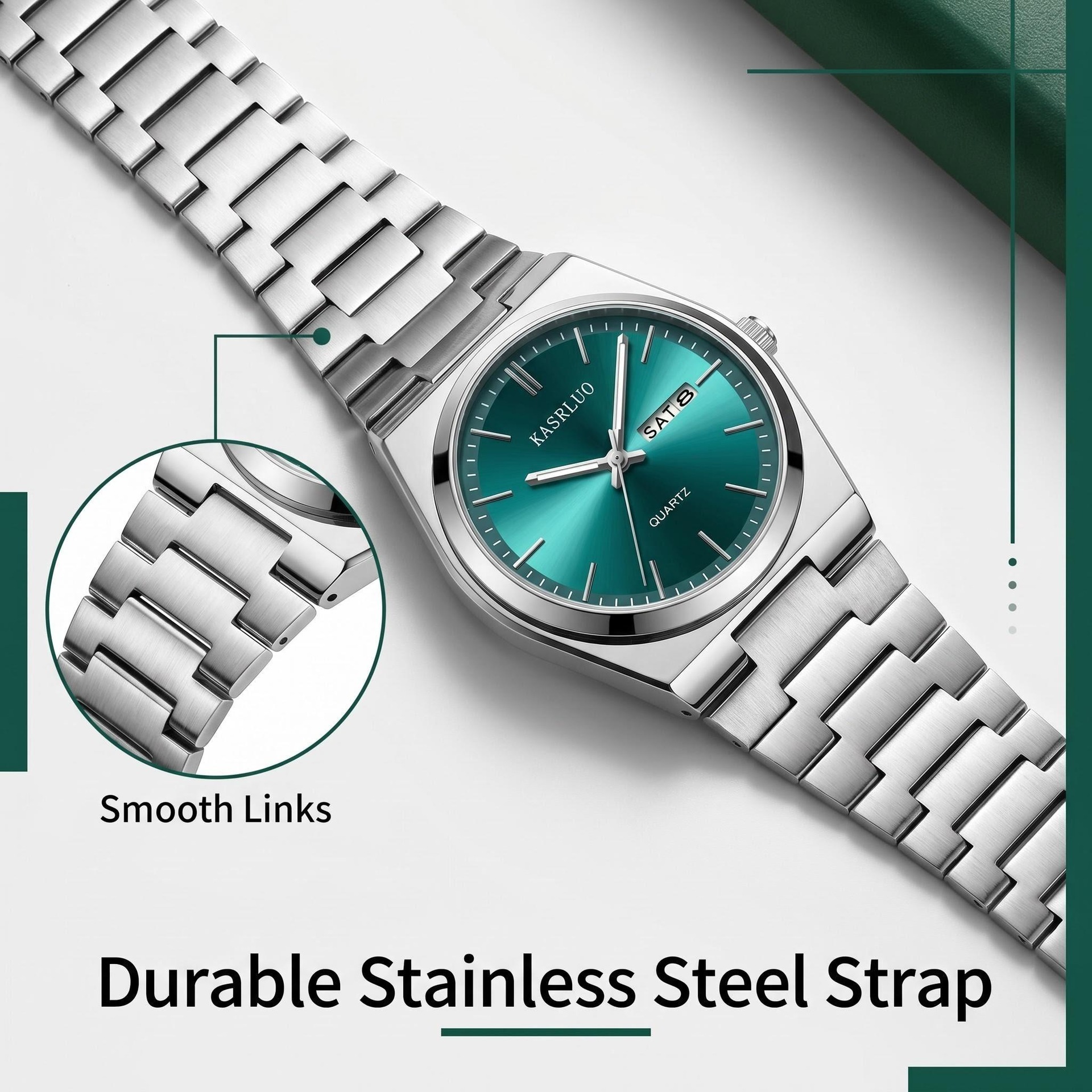 Neue Modell Uhr Exportschlager wasserdicht Nachtsicht Kalender Herrenarmbanduhr Business Edelstahl hochwertig trendige Quarz-Armbanduhr
