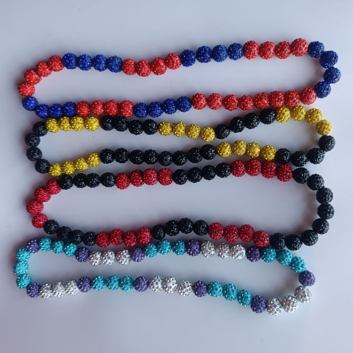 12mmAB软陶泥钻球珠子弹力线香巴拉项链白红棒球亚马逊跨境h533