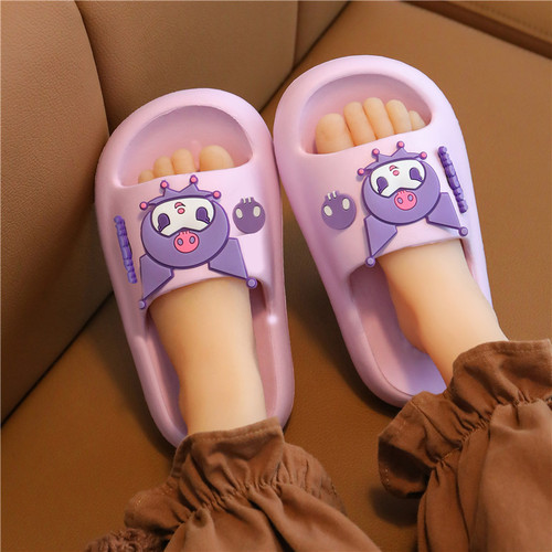 Sanrio Children's Non-Slip, Odorless, and Noiseless Summer Slippers for Indoor and Outdoor Home Parent-Child Edition with Cartoon Characters