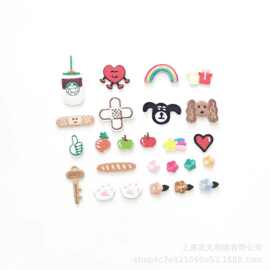 花丸刺绣 韩版手工小号黑狗礼物布贴热熔胶 创意diy韩风卡包布贴