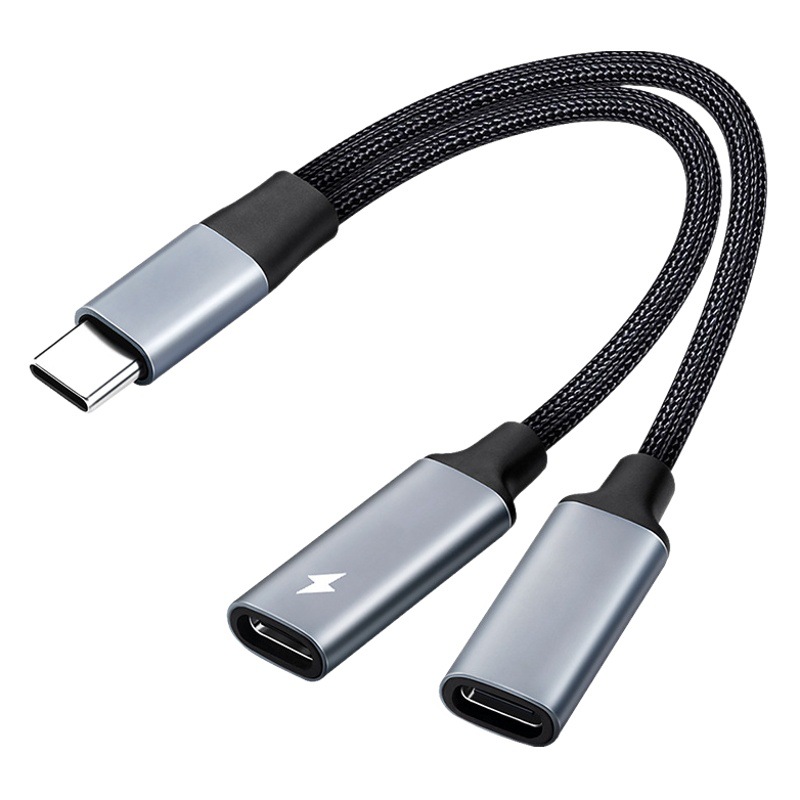 Typec a doble typec hembra de carga de música de carga rápida para Huawei xiaomi Oppo Samsung vivo teléfono móvil