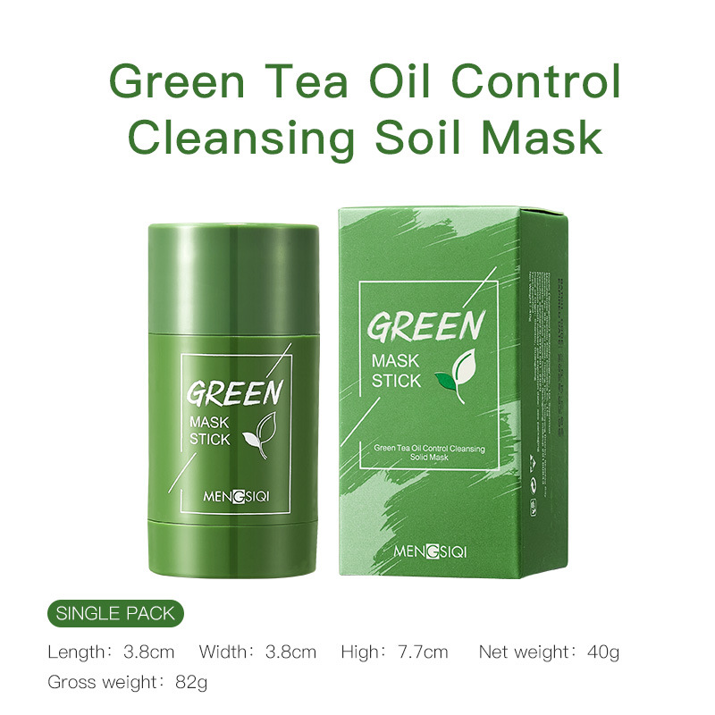 Mengsiqi Green Tea Oil Control Solid Mask Cleansing Mask Mud Mask Men And Women To Remove Blackheads Moisturizing Smear Type