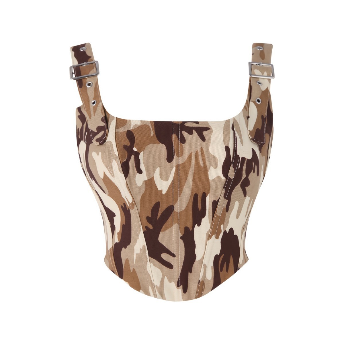 Europa y los Estados Unidos de la nueva chica caliente impresión de color chaqueta correa de hombro ajustable cintura apretada para el pecho se reúnen vestidos de forma externa