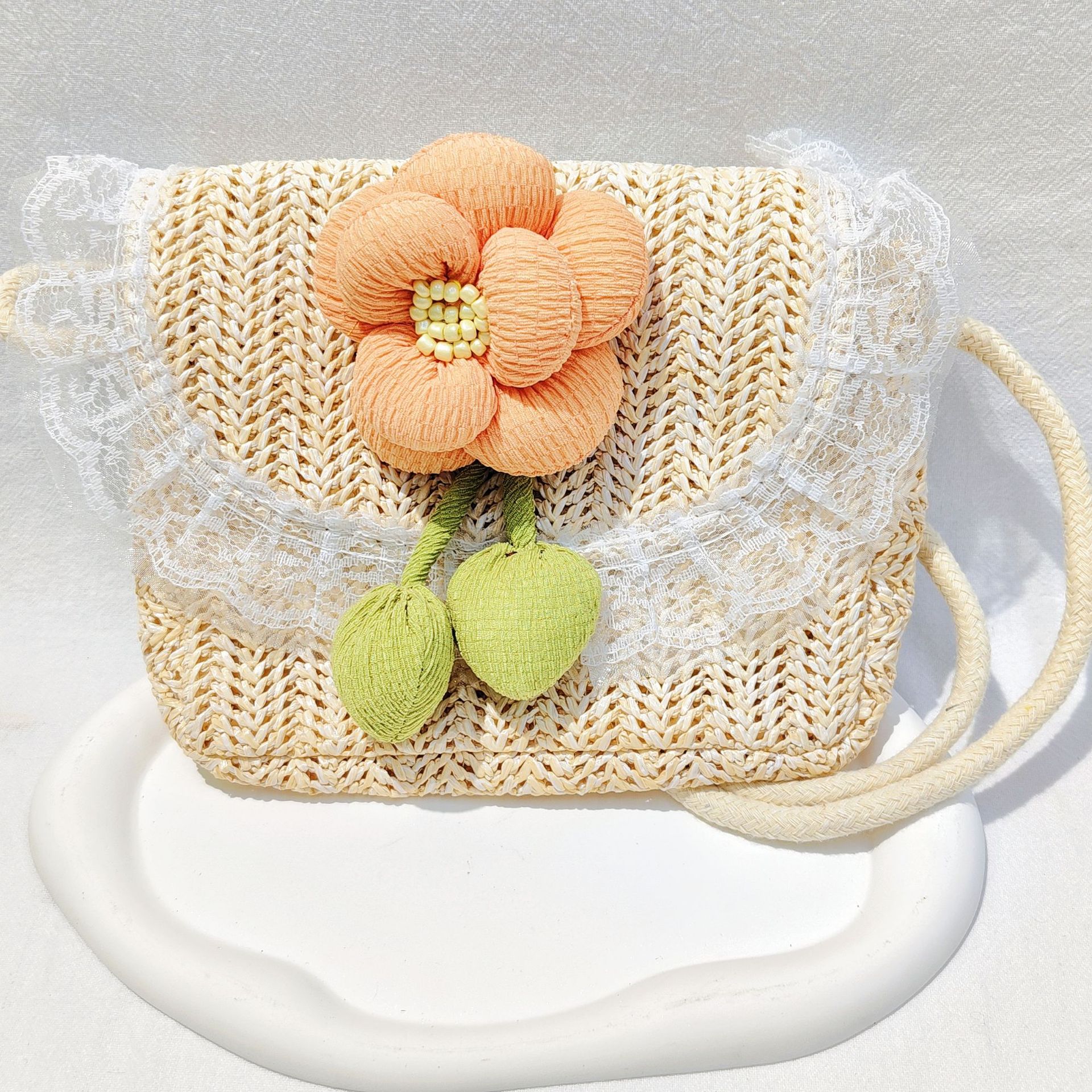 Bolso de arco para niños bolso de rosa de verano bolso de mochila para chicas bolso de princesa de perla pequeña bolsa de cambio de viento fragante