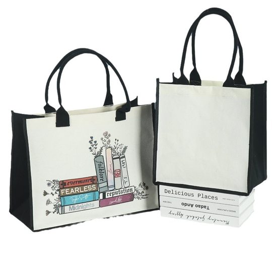 Amazon Cross-border Tote Bag Embroidered Canvas Leisure Travel Beach Portable Canvas Tote Bag Customizable
