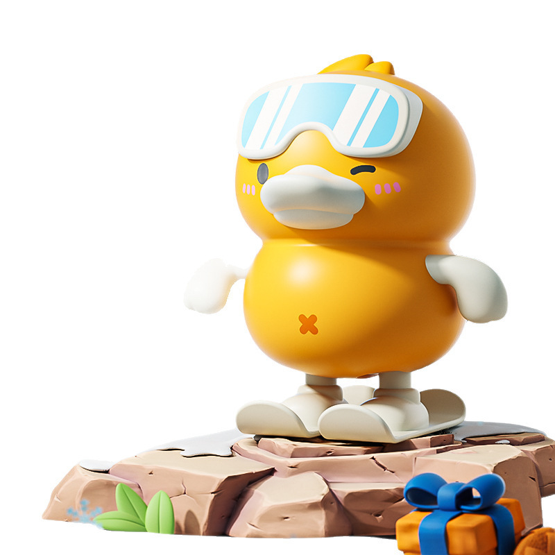 かわいいスキージャンプアヒルゼンマイ漫画デスクトップ装飾品ベビーギフト子供のおもちゃの屋台卸売|undefined