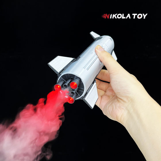 NIKOLATOY Hardcore SpaceX Starship Model 1:200 Tail Flame Effect
